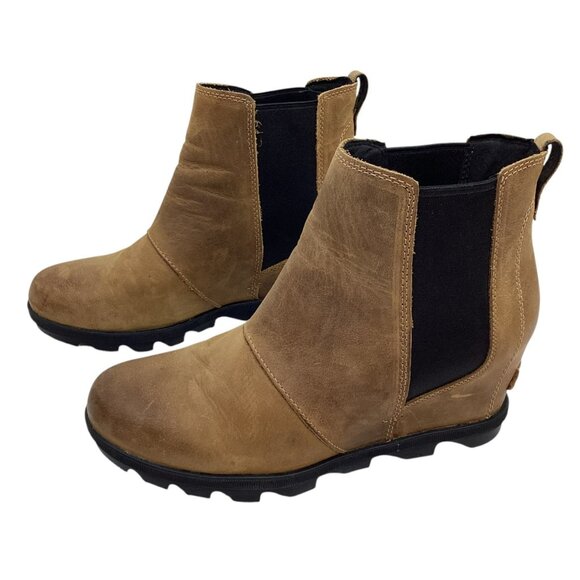 Sorel Joan of Arctic Wedge ll Womens 10 Waterproof Wedge Chelsea Leather Ankle B - Picture 1 of 11